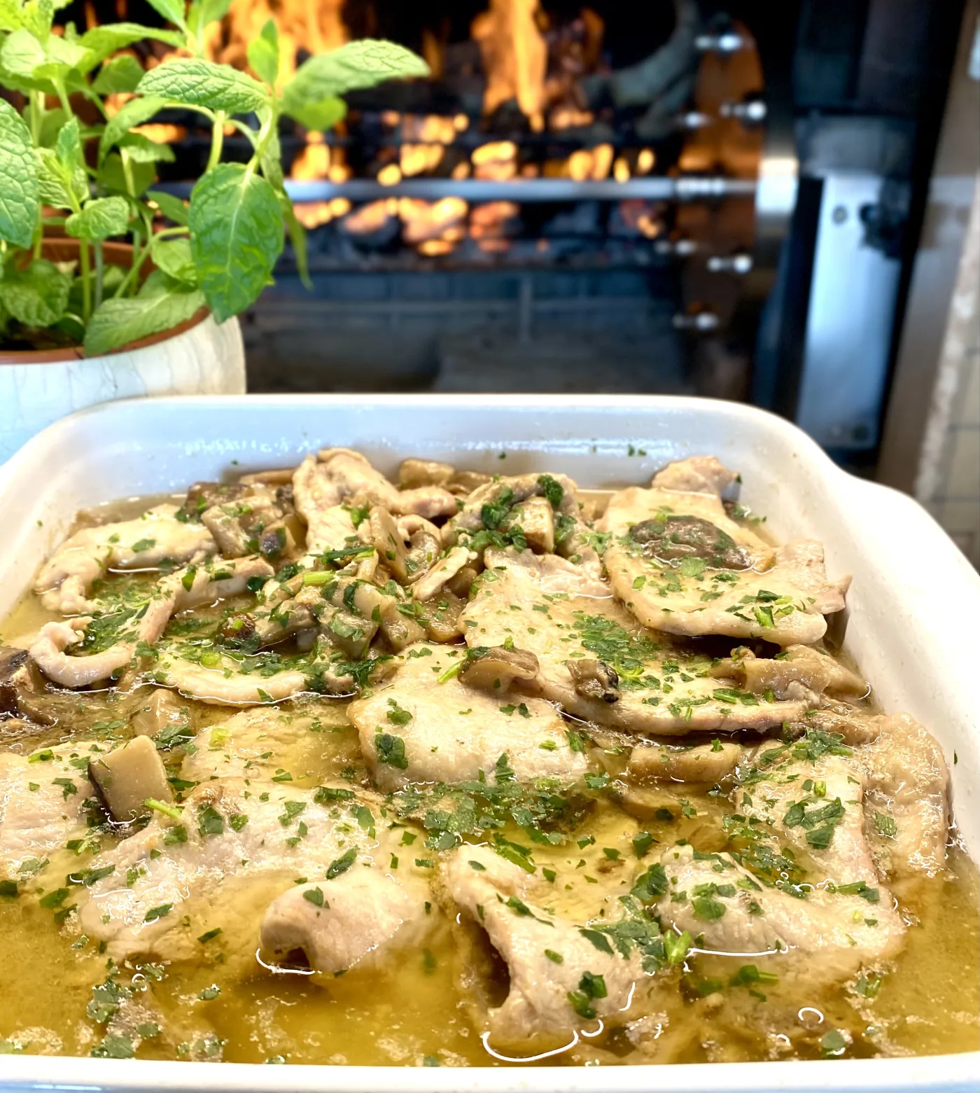Scaloppine di maiale ai funghi